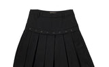 Inkku Midi Pleated Eyelet Skirt Pants