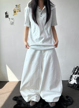 Jepeni Dot Back Detail Balloon Cotton Pants 3color