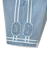 BASKETBALL DENIM HALF PANTS (LIGHT BLUE)