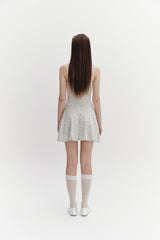 Wave Flare Dress Oatmeal