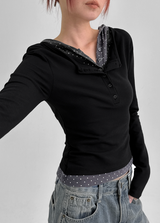 [MADE] Komodo Dot Hooded Long Sleeve T-shirt