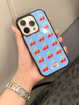フルーツテトリスグラスバンパーケース - cherry