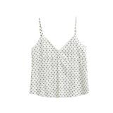 Celi Lace Trim Dot Top