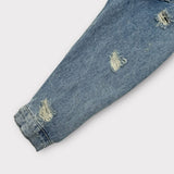 De Lap High Damage Crop Denim Jacket (2color)