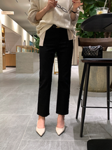 ルカイン 301 ストレッチー エラスティック ウエスト ストレート パンツ/ 4カラー