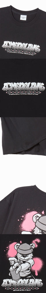25FW AC BEAR PAINT SHORT SLEEVE T-SHIRT BLACK