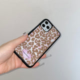 [MADE] Leopard caramel Glass Bumper iPhone Case