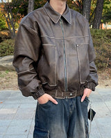 フェイドレザーパディング (Black)