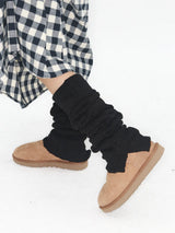 Cozy Button Leg Warmer Black