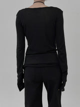 アウトソールシースルー長袖Tシャツ