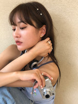 フルーツらくがきピアス（バター） - 月