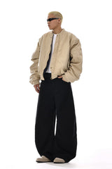 Draped Wide Leg Dress Pants