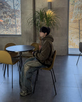 [Lined Fur] Weave Corduroy Hood Jacket