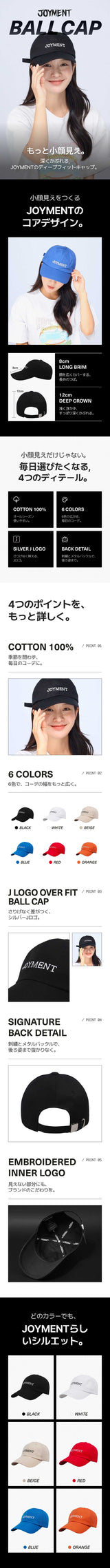 ジョイメントCOTTON FONT-11 ロゴ キャップ [6カラー]