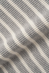 ローファイ ストライプド ワッフルド トップ