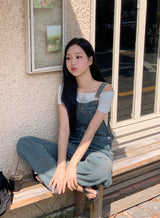 オフショルダースリムリブ半袖Tシャツ (3color)