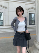 Lumpy Rib Round Slim Fit Long Sleeve Cardigan