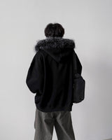 ピアシングラクーンフードジップアップ