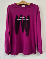 ビフォアプリントロングスリーブTシャツ🖤💚🩷🤍 - 4 カラーズ