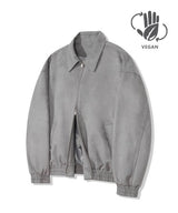 87-STAN009 [Vegan Suede] Standard Blouson Suede Jacket GRAY
