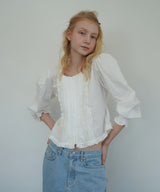 Mont lace blouse_ivory