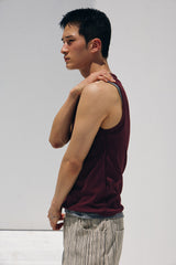 Reverse labeling sleeveless(Burgundy)