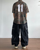 Terry Cargo Denim Pants