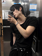 クロップマッスルフィットTシャツ