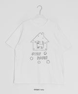リツカ ドッグプリント ルーズフィット ショートスリーブ Tシャツ