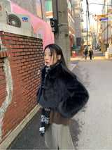 ブラックファークロップジャケット