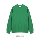 LMN フェアウォッシャブルルーズフィットハチラウンドニット (15 colors)
