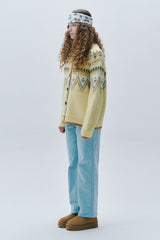 Atelier Jacquard Knit Cardigan [Lemon]