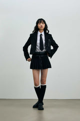 スカーレットプリーツスカートパンツ / BLACK