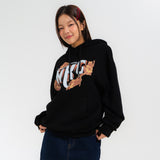 DANCING CAT HOOD TEE-BLACK