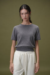 Camel round half knit (Grey)