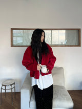 [UNISEX] Veloa overfit long sleeve cardigan jacket (3 colors)
