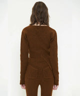 ASYMMETRIC COLOR KNIT CARDIGAN