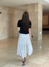 Reshu Wrinkle Flare Long Skirt