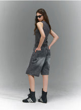 BTB : ウェーブウォッシングカーペンターショーツ [GRAY CORE] [UNISEX]