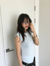 ワンショルダーシャーリングTシャツ(4color)