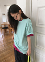 [unisex] Sioni Basic Layered Short Sleeve Tee