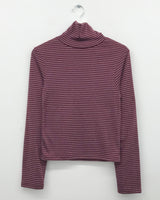Ray Striped Turtleneck T-shirt (4 Colors)