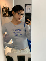 スカイレタリングスリムロングスリーブTシャツ