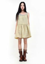 ribbon strap layered dress