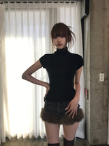 スリムハーフネックショースリーブ