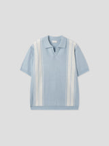 LMN コエンカラーオープンカラー半袖ニット (3 colors)
