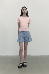 KIRSH LETTERING SLIM FIT T-SHIRT [SALMON]