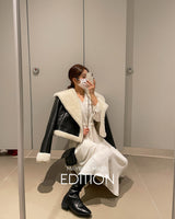 【MADE】Faux Fur Lining Leatherette Jacket