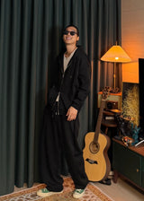 Cotton High-Waisted Banded Pants 3COLOR
