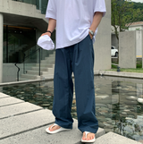 ワイビードクールアイスストリングピンタックワイドパンツ